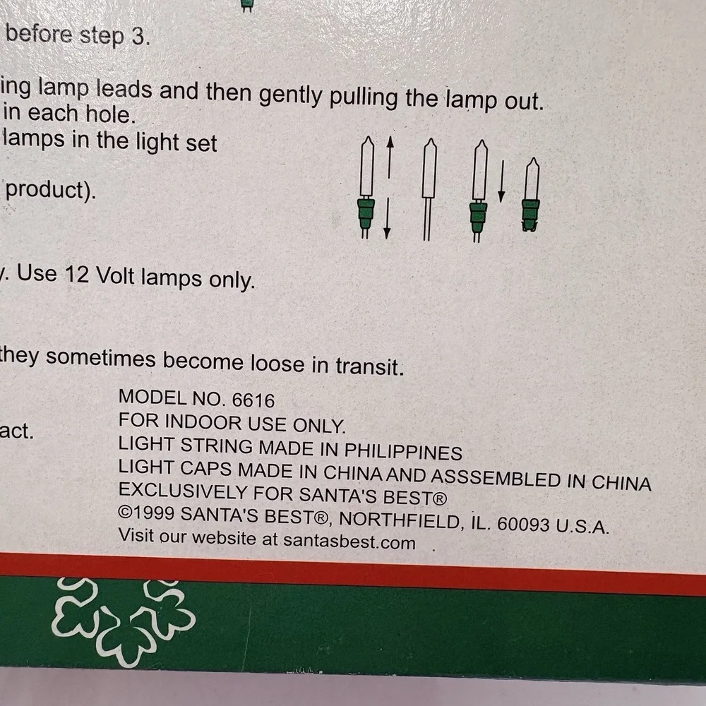 VTG EZ Lights, Santa's Best, Ten Light Pooh Illuminated Tree Trimmer Set (WORKS)